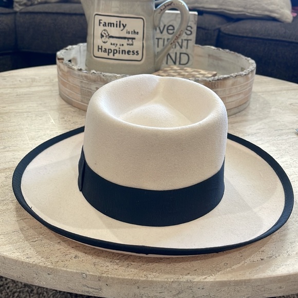 DORFMAN PACIFIC FEDORA ZOOT HAT contrasting black. - Picture 10 of 10